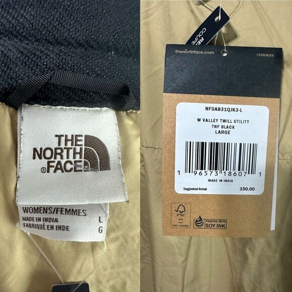 The North Face Valley Twill Utility Button Down Flannel Jacket Coat Parka Size L - Picture 12 of 12